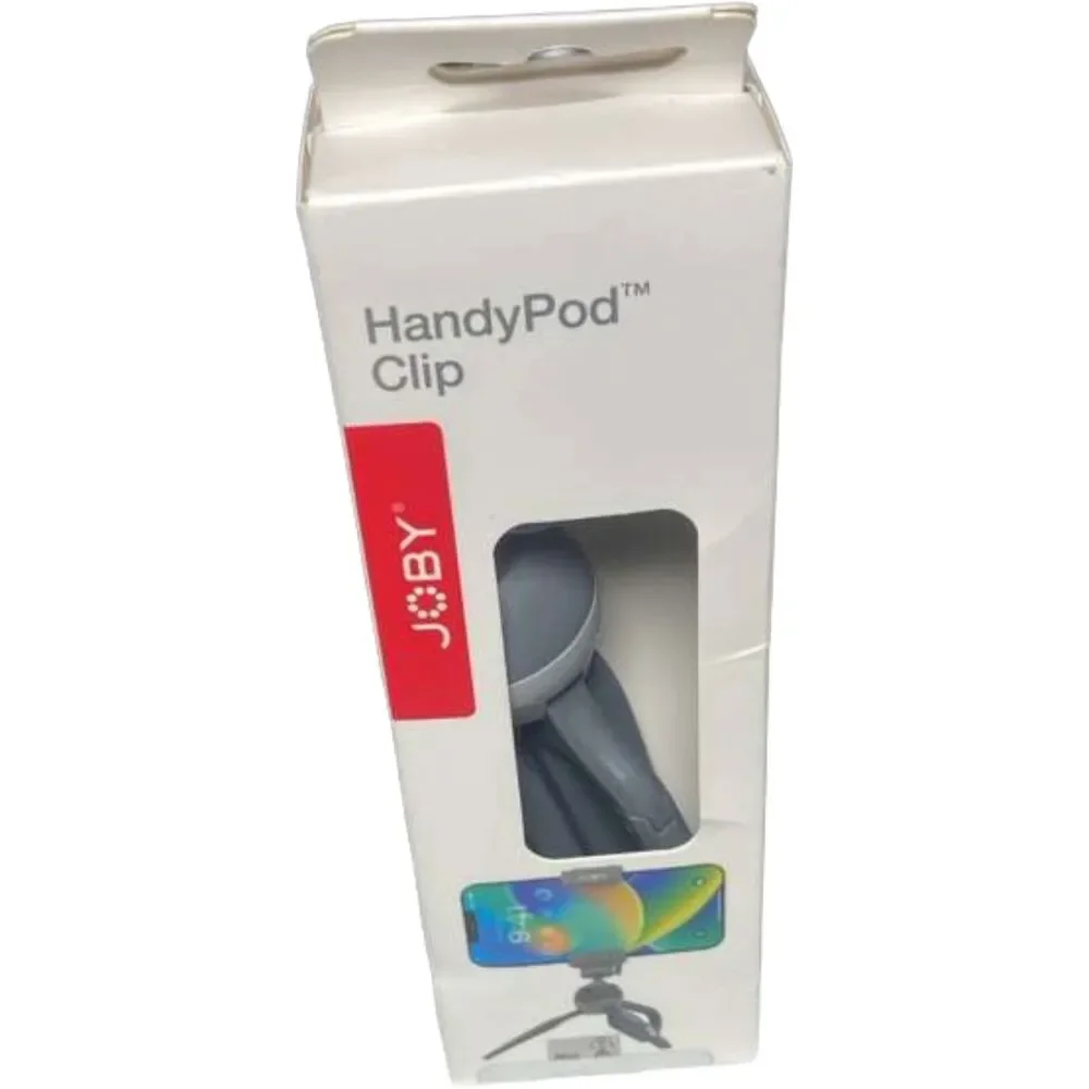 JOBY HandyPod Clip Tripod Phone Mount Foldable Tabletop Grey Vlogging Camera